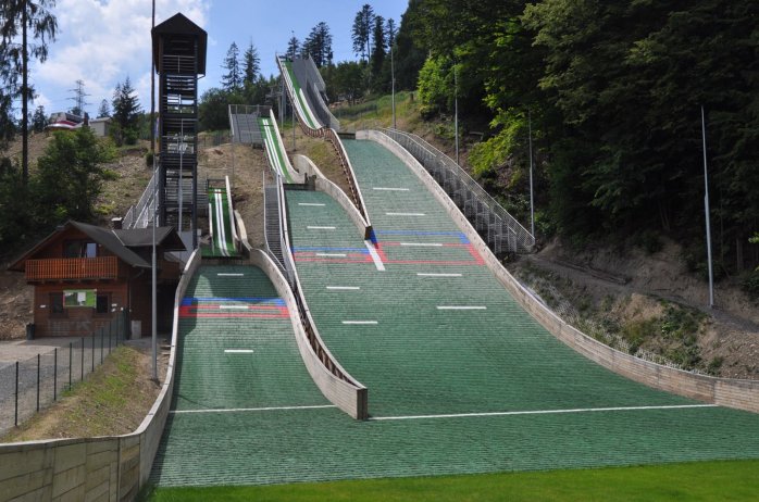 Ski jump hill in Wisła Centrum